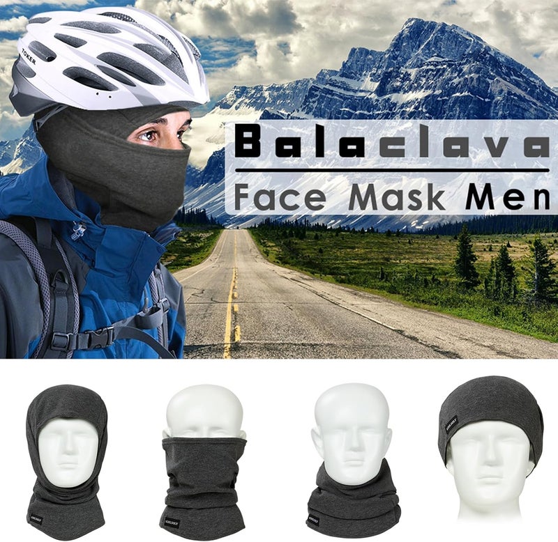 KOOLSOLY Ski Mask Balaclava Cold Weather Warm and Fleece Face Mask Neck Warmer Full Face Mask for Men&Women - Image 4